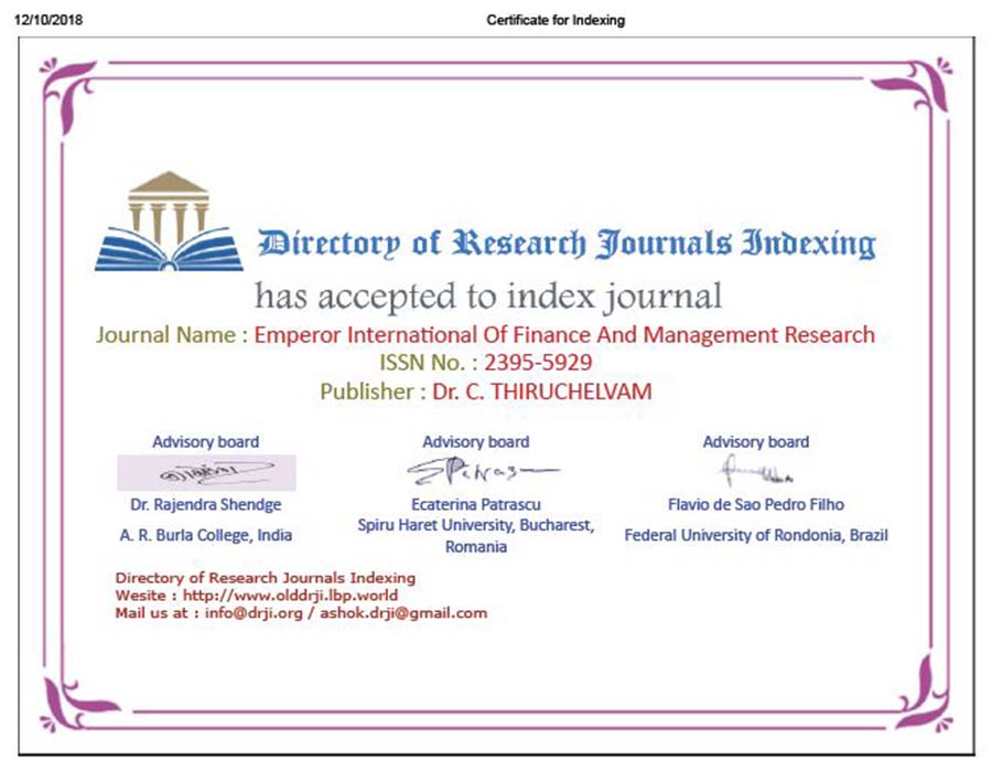 indexing of journal